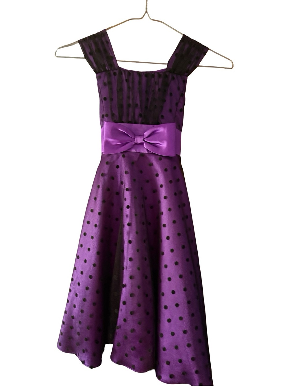 Janie Michelle Purple Polka Dot Party Dress | Girls Size 7 | girl party dress